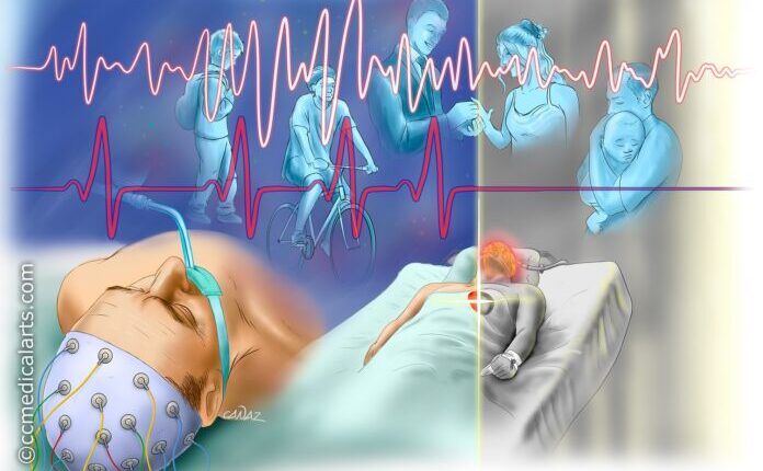 Brain waves illustration by ccmedicalarts.com